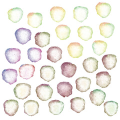 Abstract Watercolor Blobs Circles Transparent Background