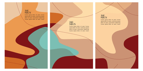 vector colorful fluid and liquid summer brochure background template