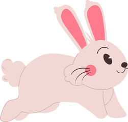 Cartoon rabbit running