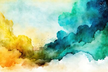 Background created by in watercolor. wash of watercolor. Generative AI