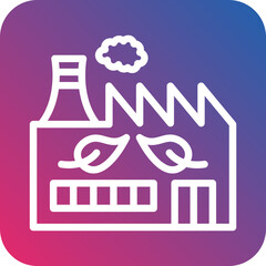 Vector Design Green Factory Icon Style