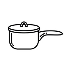 Sauce pan icon vector on trendy design