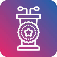 Vector Design Winner Podium Icon Style