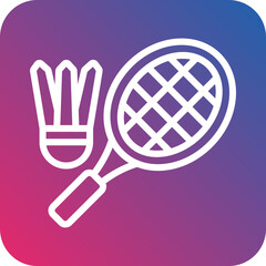 Vector Design Badminton Icon Style