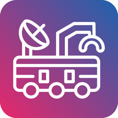 Vector Design Moon Rover Icon Style