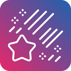 Vector Design Falling Star Icon Style