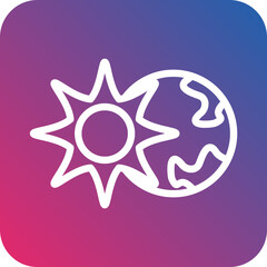 Vector Design Solar Eclipse Icon Style