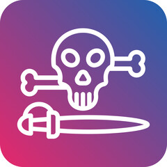 Vector Design Pirate Danger Icon Style