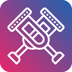 Vector Design Crutch Icon Style