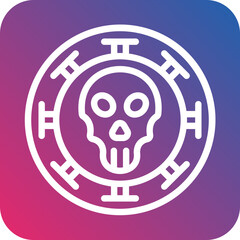 Vector Design Pirate Coin Icon Style