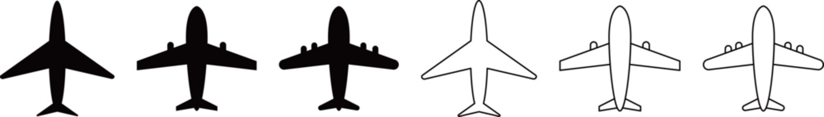 飛行機のアイコンセット