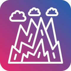 Vector Design Rocky Mountains Icon Style
