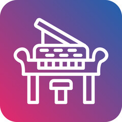 Fototapeta premium Vector Design Wooden Piano Icon Style