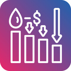 Vector Design Oil Price Decrease Icon Style