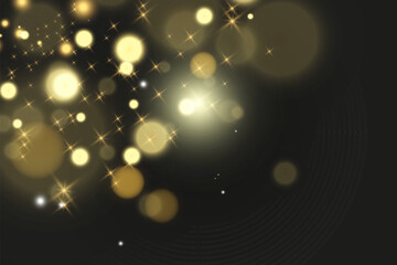 Brilliant gold dust vector shine. Glittering shiny ornaments for background. Vector illustration.	
