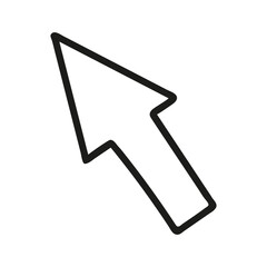 Hand drawn arrow icon. Vector illustration, doodle style.
