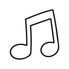Hand drawn melody icon. Vector illustration, doodle style.
