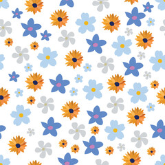Floral Seamless pattern. Floral texture. Floral fabric seamless pattern. Vector seamless pattern.