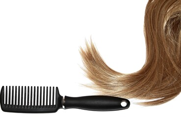  hair salon tools styling with white background stock photo