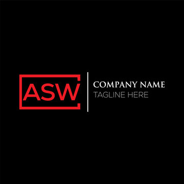 ASW letter logo design on black background. ASW creative initials letter logo concept. ASW letter design. ASW letter design on black background. ASW logo vector.
