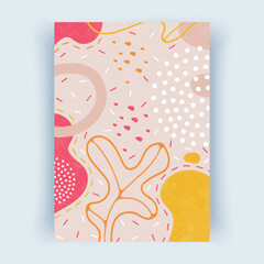 Cover with abstract shapes. Cover layouts A4 format, vertical orientation.