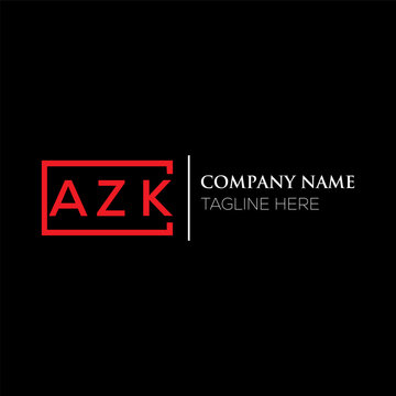 AZK letter logo design on black background. AZK creative initials letter logo concept. AZK letter design. AZK letter design on black background. AZK logo vector.
