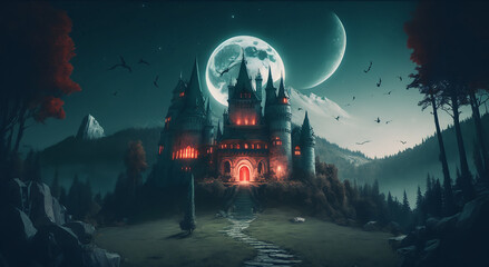 haunted house in the woods