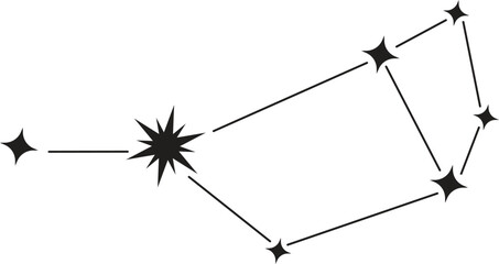 Pleiades constellation of stars vector icon design. Flat icon.