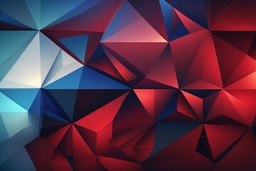 Blue maroon & indigo abstract geometric background, generative AI