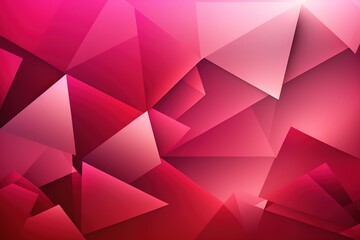 Fototapeta premium Cherry red & bubblegum pink abstract geometric background, generative AI