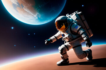 Obraz na płótnie Canvas astronaut concept art illustrtion. Generative ai.