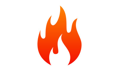Fire Flame Logo design vector. Bonfire Silhouette Logotype icon