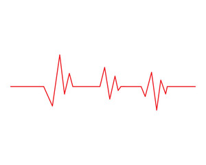 Heartbeat pulse line. Heart beat line design.