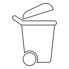 trash can icon illustration vector