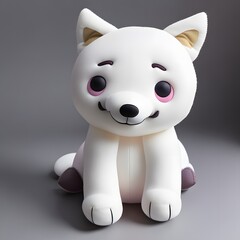 cute kawaii Squishy kitten plush toy created with Generative AI technology 
