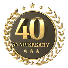 happy anniversary number gold