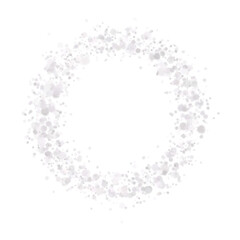 Round dots frame with empty space for your text. Frame made of blue spots or dots of various size. Circle shape.