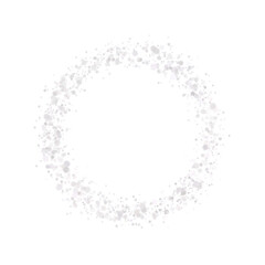 Round dots frame with empty space for your text. Frame made of blue spots or dots of various size. Circle shape.