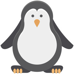 Penguin Vector Color Illustration Vector Icon which can easily modify or edit

