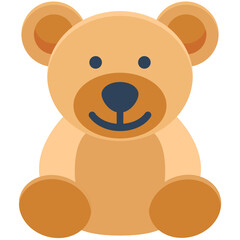 Teddy Bear Colored Vector Color Illustration Vector Icon which can easily modify or edit

