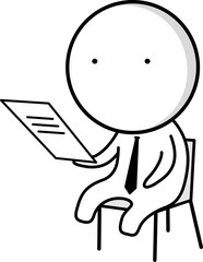 Businessman with document