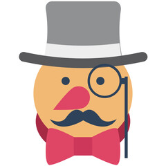 Joker Face Vector Color Illustration Vector Icon which can easily modify or edit

