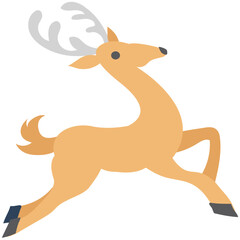 Reindeer Vector Color Illustration Vector Icon which can easily modify or edit


