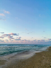 Seascape. Sunrise at coast