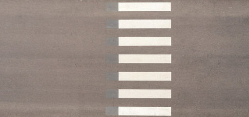 From Above: A Bird's Eye View of a Road with a Pedestrian Crossing