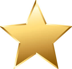 3d Metal Stars Gold .Isolated badge for website or app