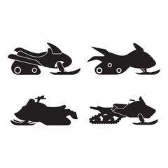 Senowmobile simple icon,logo illustration design template