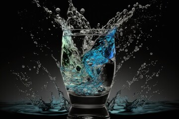Water that is pure and clean for your health Diet And Health Concept Beauty and health is a way of life. Generative AI