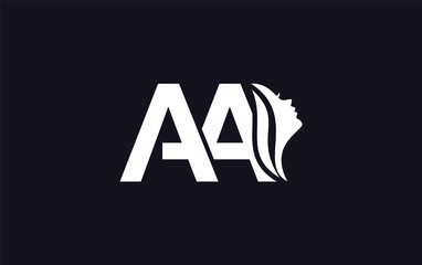 Beauty spa and hair art, logo and symbol design with the letters and alphabets