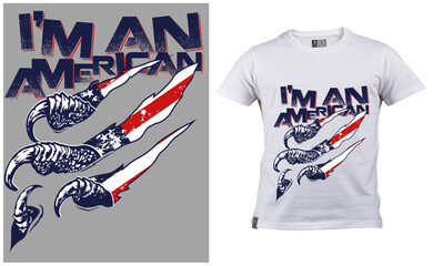 i'm an american t shirt design, American t shirt design